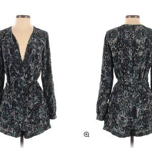 Intermix P 100% silk Long sleeve, teal, black